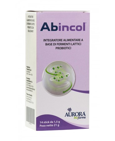 ABINCOL integratore di fermenti lattici probiotici 14 stick orosolubili 