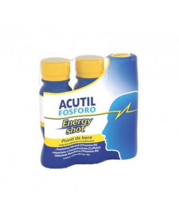 ACUTIL FOSFORO Energy Shot integratore a base di vitamina B5 e B6 pronto da bere 3X60 ml. 