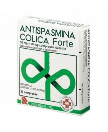 antispasmina colica forte utile nel trattamento delle manifestazioni spastico-dolorose dell'apparato gastro-enterico 30 compresse 