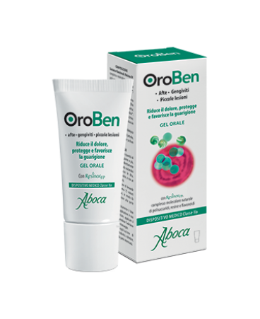 ABOCA oroben gel orale indicato per afte, gengivite e piccole lesioni 15 ml. 