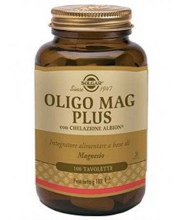 SOLGAR oligo mag plus integratore a base di magnesio 100 tavolette 