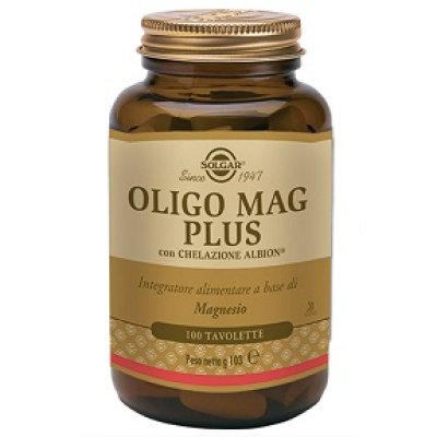 SOLGAR oligo mag plus integratore a base di magnesio 100 tavolette 