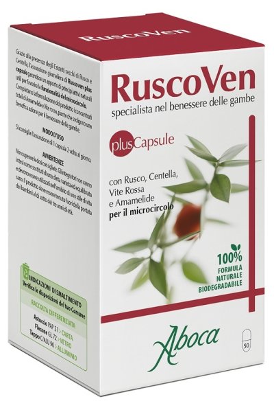 ABOCA ruscoven plus integratore per il benessere delle gambe 50 opercoli ABOCA ruscoven plus integratore per il benessere delle gambe 50 opercoli