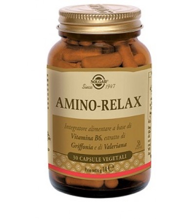 SOLGAR amino relax integratore buon umore e rilassamento mentale 30 capsule 