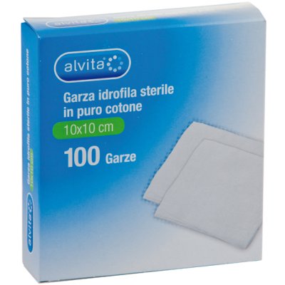 ALVITA GARZA IDROF 10X10CM 100PZ