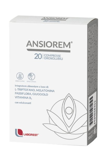 ansiorem integratore a base di melatonina e passiflora con effetto distensivo 20 compresse ansiorem integratore a base di melatonina e passiflora con effetto distensivo 20 compresse