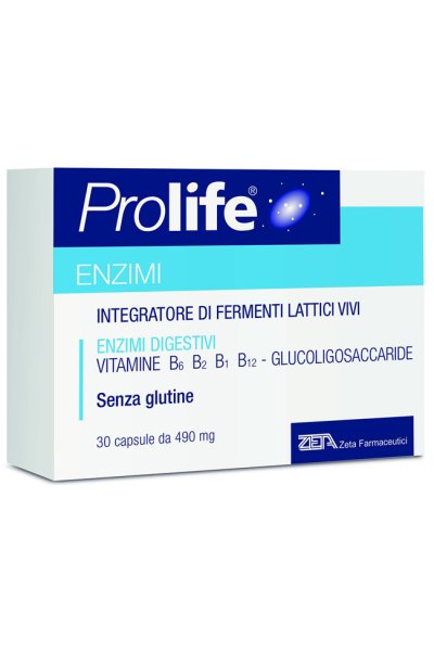 PROLIFE ENZIMI integratore di fermenti lattici e 16 enzimi digestivi 30 compresse PROLIFE ENZIMI integratore di fermenti lattici e 16 enzimi digestivi 30 compresse