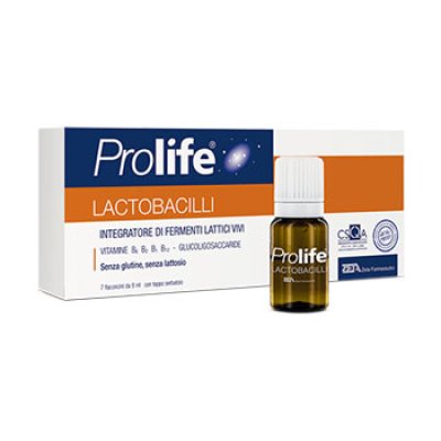 PROLIFE LACTOBACILLI FAVORISCE Lâ€™EQUILIBRIO QUOTIDIANO DELLA FLORA BATTERICA INTESTINALE 7 FLACONCINI 8 ML.