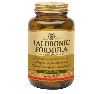 SOLGAR ialuronic formula integratore a base di acido ialuronico 30 capsule 
