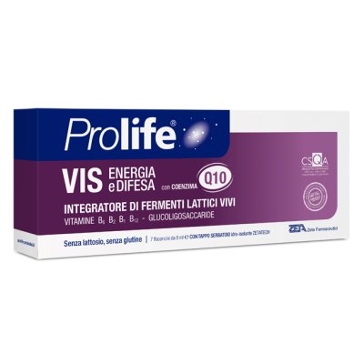 PROLIFE VIS - energia e difesa - integratore di fermenti lattici 7 flaconcini da 8 ml. 