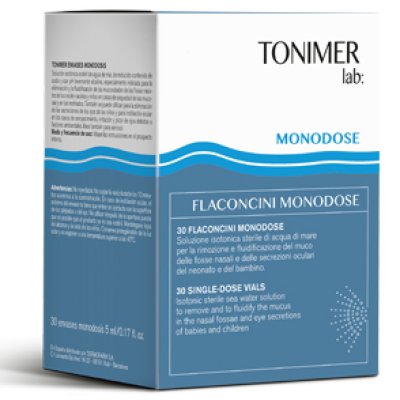 TONIMER SOLUZIONE ISOTONICA DI ACQUA DI MARE 30 FLACONCINI DA 5 ML.