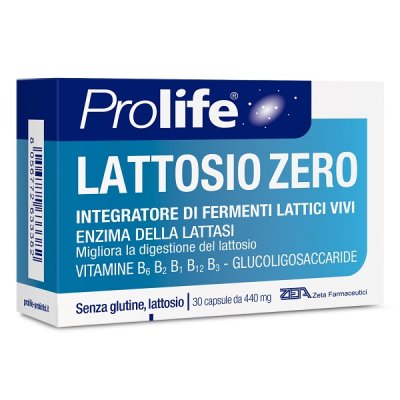 PROLIFE LATTOSIO ZERO integratore di fermenti lattici e vitamine per intolleranze al lattosio 30 capsule 