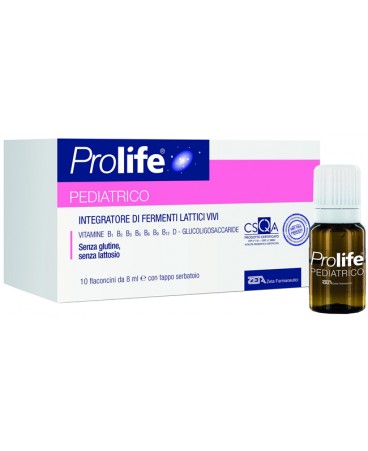 PROLIFE PEDIATRICO integratore di fermenti lattici per bambini 10 flaconcini da 10 ml. 