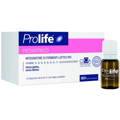 PROLIFE PEDIATRICO integratore di fermenti lattici per bambini 10 flaconcini da 10 ml. PROLIFE PEDIATRICO integratore di fermenti lattici per bambini 10 flaconcini da 10 ml.