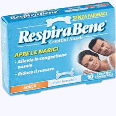 RESPIRABENE 10 cerotti nasali traspiranti adulti per pelli sensibili, sollievo immediato dal naso chiuso RESPIRABENE 10 cerotti nasali traspiranti adulti per pelli sensibili, sollievo immediato dal naso chiuso