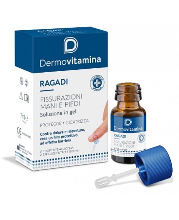 dermovitamina ragadi manie e piedi gel per il trattamento di ragadi, screpolazioni, fissurazioni e spaccature di mani e piedi 7 ml. 