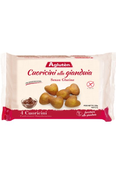 AGLUTEN CUORICINI GIANDUJA150G AGLUTEN CUORICINI GIANDUJA150G