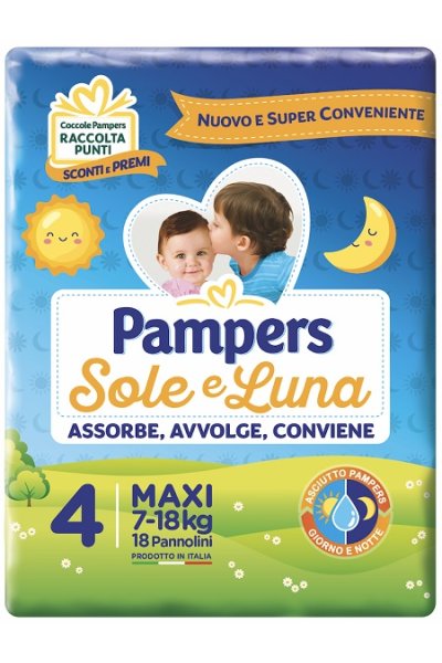 PAMPERS SOLE&LUNA MAXI 18PZ PAMPERS SOLE&LUNA MAXI 18PZ