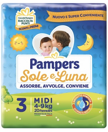 PAMPERS SOLE&LUNA MIDI 20PZ