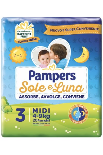 PAMPERS SOLE&LUNA MIDI 20PZ PAMPERS SOLE&LUNA MIDI 20PZ