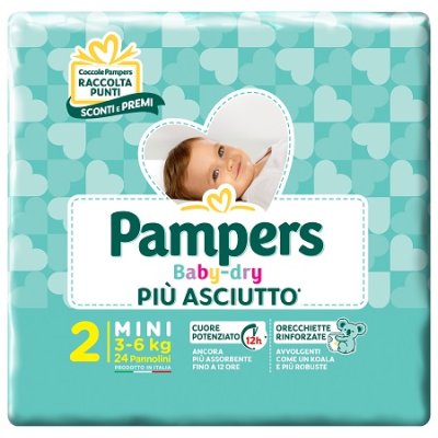 PAMPERS BABY DRY DWCT MIN24 BS