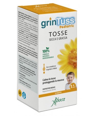 ABOCA grintuss pediatric sciroppo per bambini per tosse secca e produttiva 