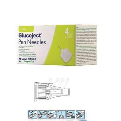 GLUCOJECT PEN NEEDLES  4MM G32 GLUCOJECT PEN NEEDLES  4MM G32