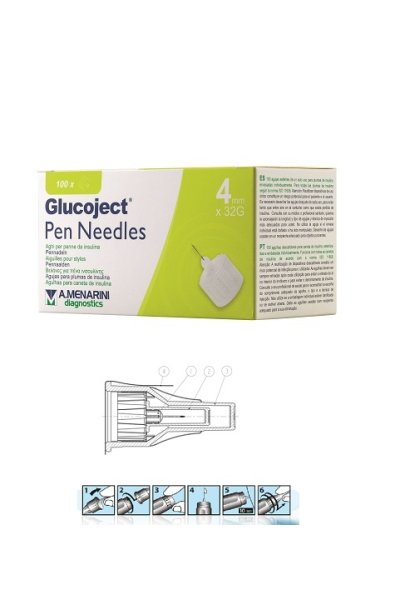 GLUCOJECT PEN NEEDLES  4MM G32 GLUCOJECT PEN NEEDLES  4MM G32