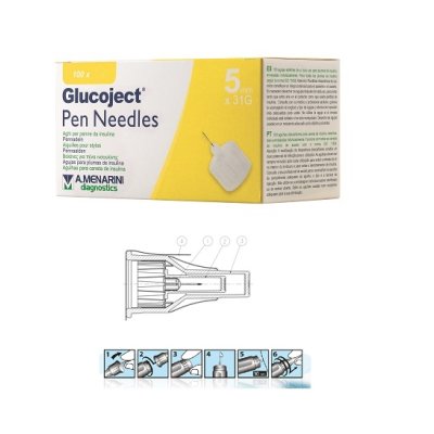 GLUCOJECT PEN NEEDLES  5MM G31 GLUCOJECT PEN NEEDLES  5MM G31