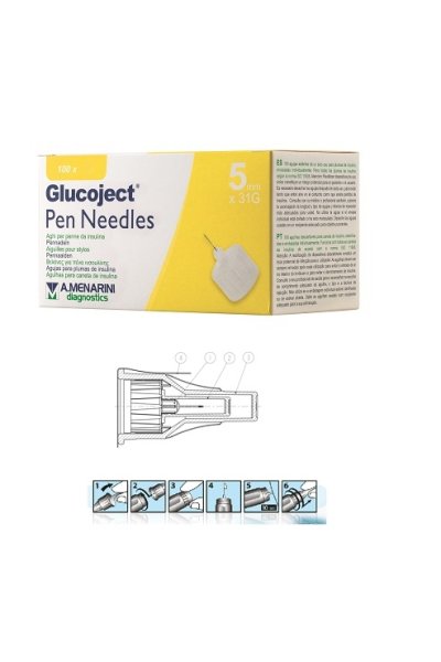 GLUCOJECT PEN NEEDLES  5MM G31 GLUCOJECT PEN NEEDLES  5MM G31