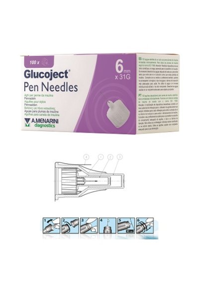 GLUCOJECT PEN NEEDLES  6MM G31 GLUCOJECT PEN NEEDLES  6MM G31
