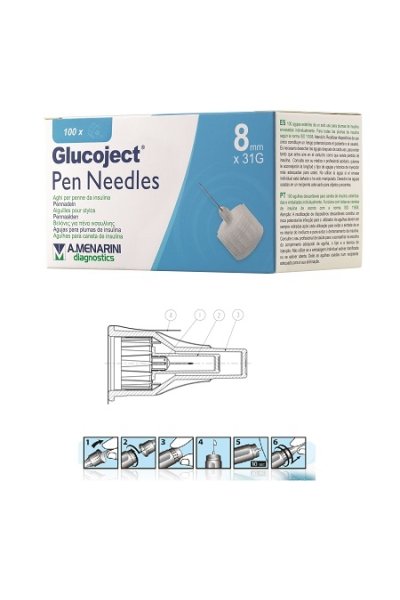 GLUCOJECT PEN NEEDLES  8MM G31 GLUCOJECT PEN NEEDLES  8MM G31