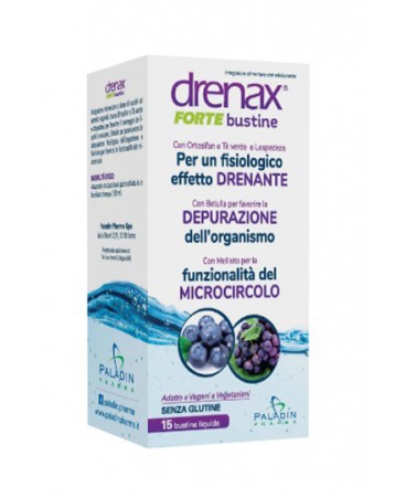 drenax forte gusto mirtillo effetto drenante e depurativo 15 buste 