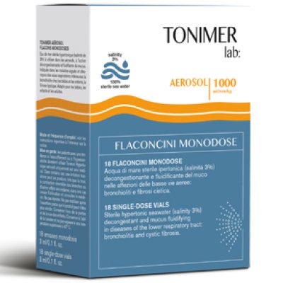 TONIMER LAB HYPERTONIC AEROSOL acqua di mare sterile ipertonica 18 FLACONCINI MONODOSE