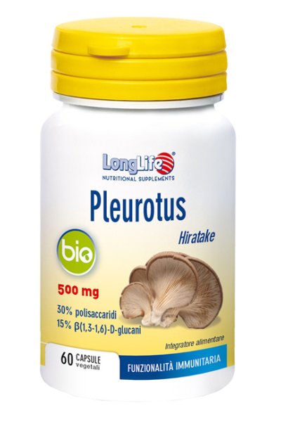 LONGLIFE PLEUROTUS BIO 60CPS 500 LONGLIFE PLEUROTUS BIO 60CPS 500