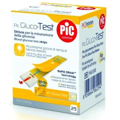 GLUCOTEST STRISCE PIC 25PZ GLUCOTEST STRISCE PIC 25PZ