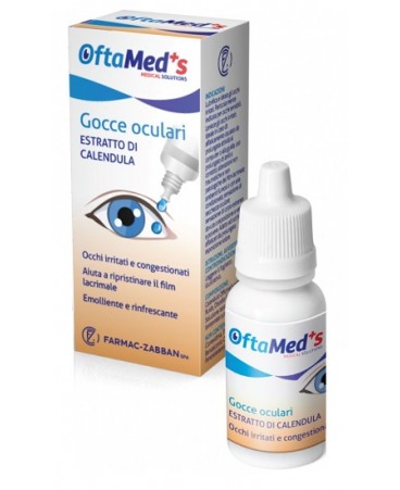 OFTAMED'S gocce oculari con estratti di calendula per occhi irritati e congestionati 10 ml. 