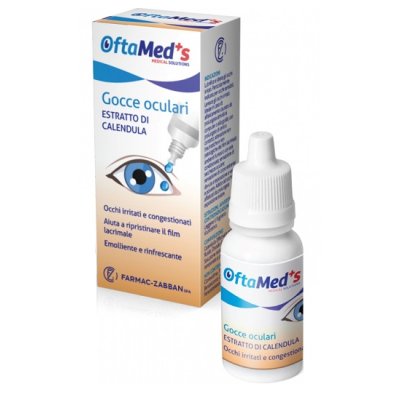 OFTAMED'S gocce oculari con estratti di calendula per occhi irritati e congestionati 10 ml. 