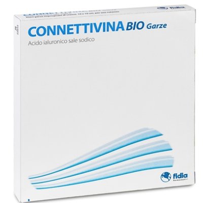 connettivinabio 10 garze 10X10 cm.  a base di Acido ialuronico sale sodico 0,05%