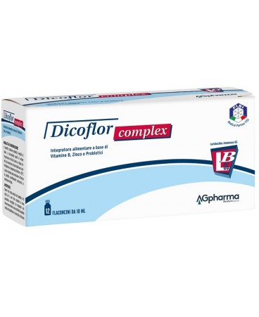 dicoflor complex integratore a base del gruppo B e zinco 12 flaconcini 10 ml. 