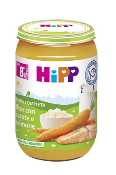 HIPP RISO CAROTE/SALMONE 220G HIPP RISO CAROTE/SALMONE 220G