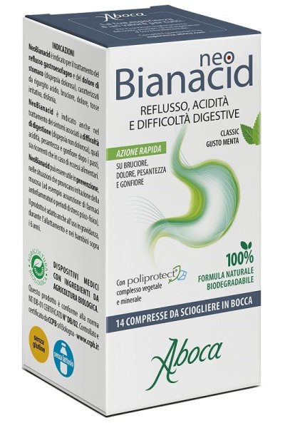 ABOCA neobianacid acidità e reflusso 14 compresse 1,55 grammi ABOCA neobianacid acidità e reflusso 14 compresse 1,55 grammi