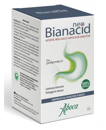 ABOCA neobianacid acidità e reflusso contrasta il bruciore e protegge la mucosa 45 compresse masticabili 