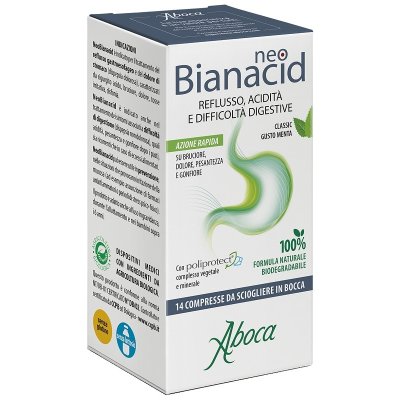 ABOCA neobianacid aciditÃ  e reflusso contrasta il bruciore e protegge la mucosa 45 compresse masticabili
