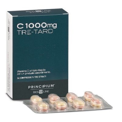 BIOS LINE PRINCIPIUM C 1000 mg tre-tard integratore ad alto dosaggio di Vitamina C 24 compresse