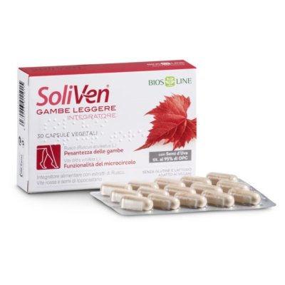 BIOS LINE soliven gambe leggere integratore per gambe gonfie e pesanti 30 capsule