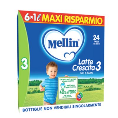 MELLIN 3 LATTE CRESCITA 1LT 6PZ