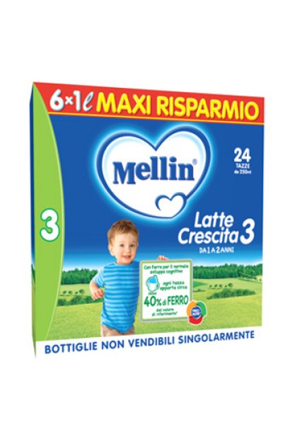 MELLIN 3 LATTE CRESCITA 1LT 6PZ MELLIN 3 LATTE CRESCITA 1LT 6PZ