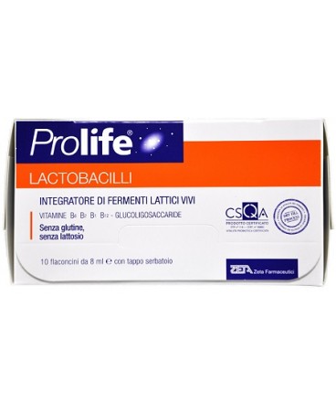 PROLIFE LACTOBACILLI FAVORISCE L’EQUILIBRIO QUOTIDIANO DELLA FLORA BATTERICA INTESTINALE 10 FLACONCINI 8 ML.