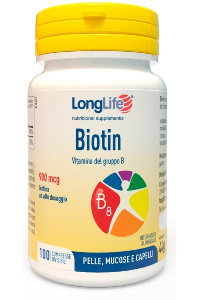 LONGLIFE BIOTIN 900MCG 100CPR LONGLIFE BIOTIN 900MCG 100CPR